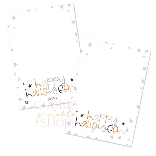 happy halloween cookie card - digital download