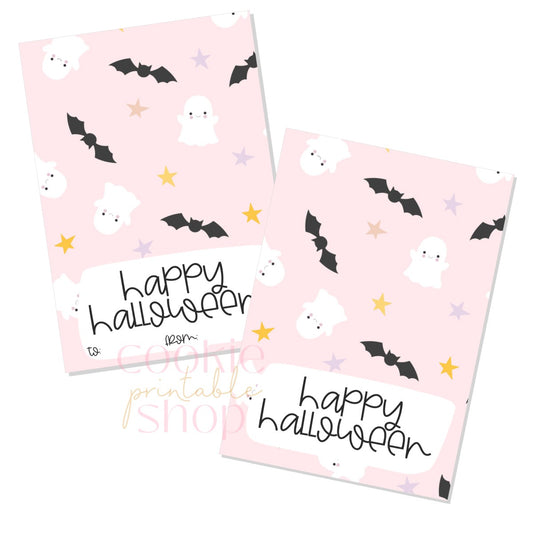 happy halloween cookie card - digital download