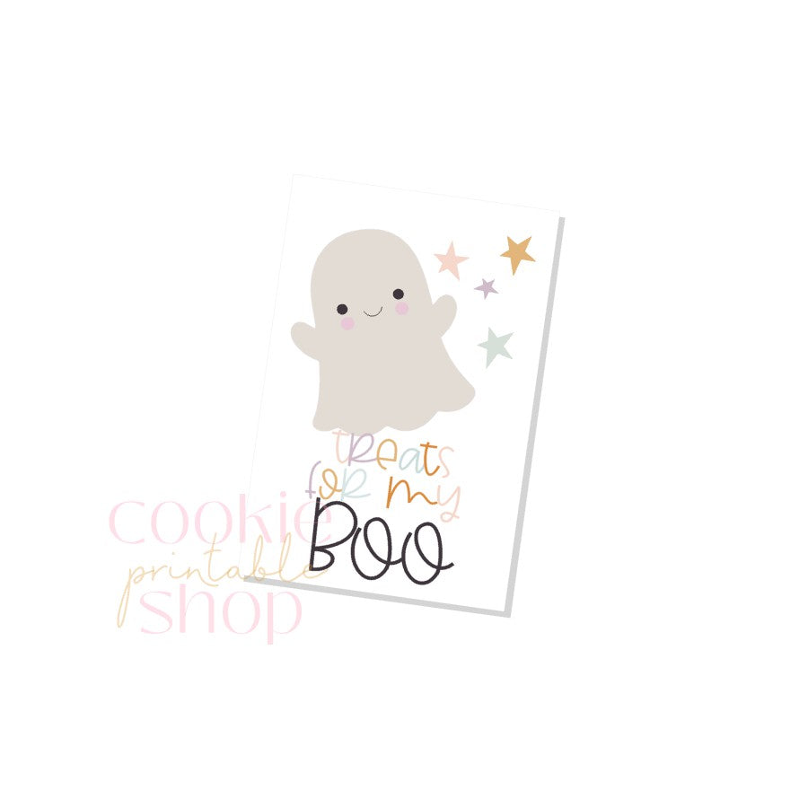 treats for my boo rectangle tag - digital download