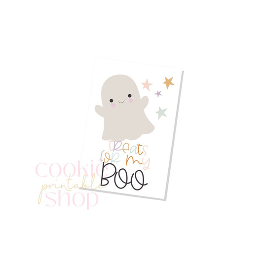 treats for my boo rectangle tag - digital download