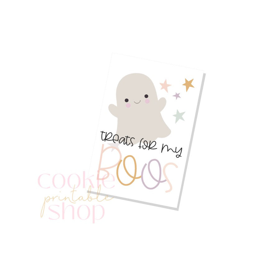 treats for my boos rectangle tag - digital download