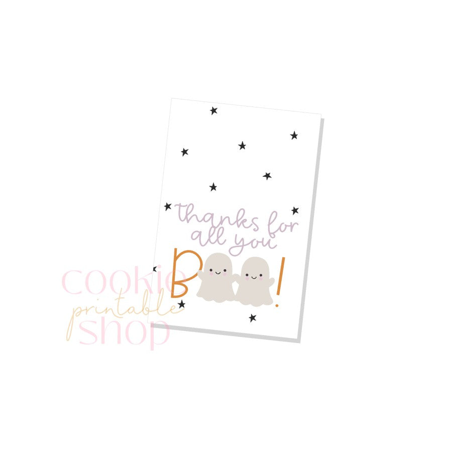 thanks for all you boo rectangle tag - digital download