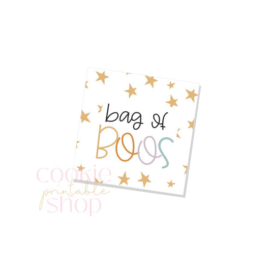 bag of boos tag- digital download