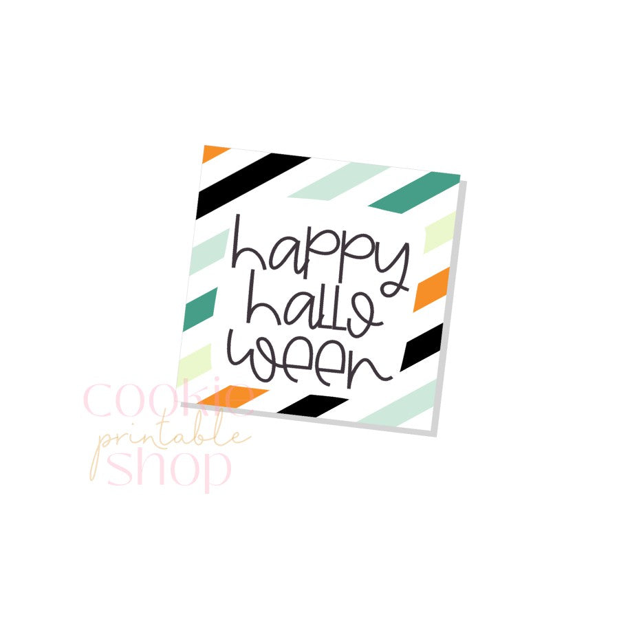 happy halloween tag- digital download