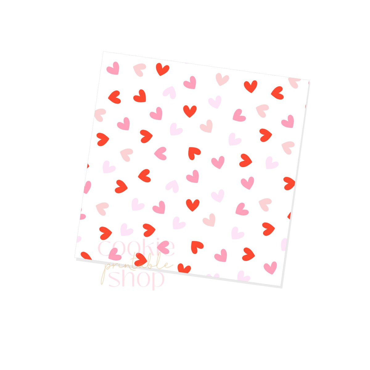 hearts box backers for multiple sizes - digital download
