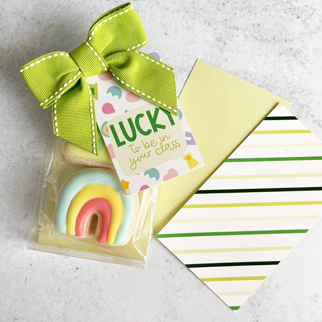 light green and green stripes double sided box backers - pack of 25