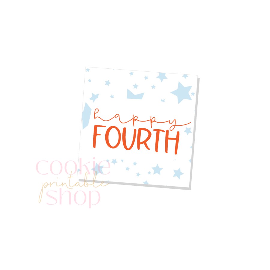happy fourth tag - digital download