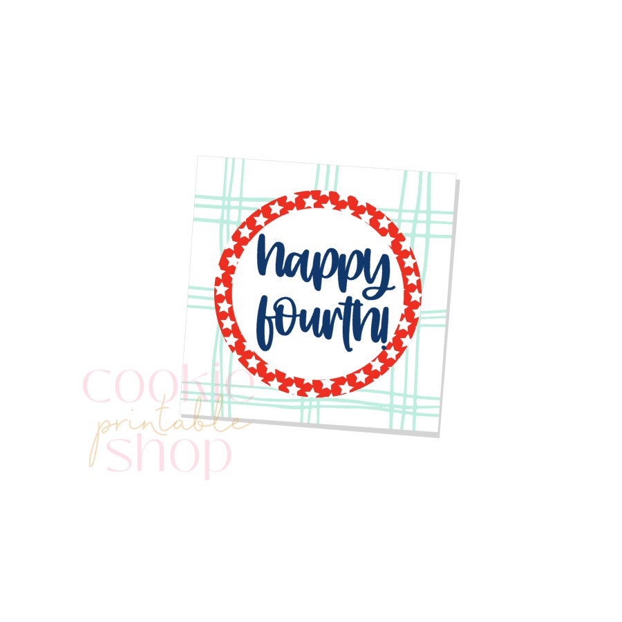 happy fourth tag - digital download