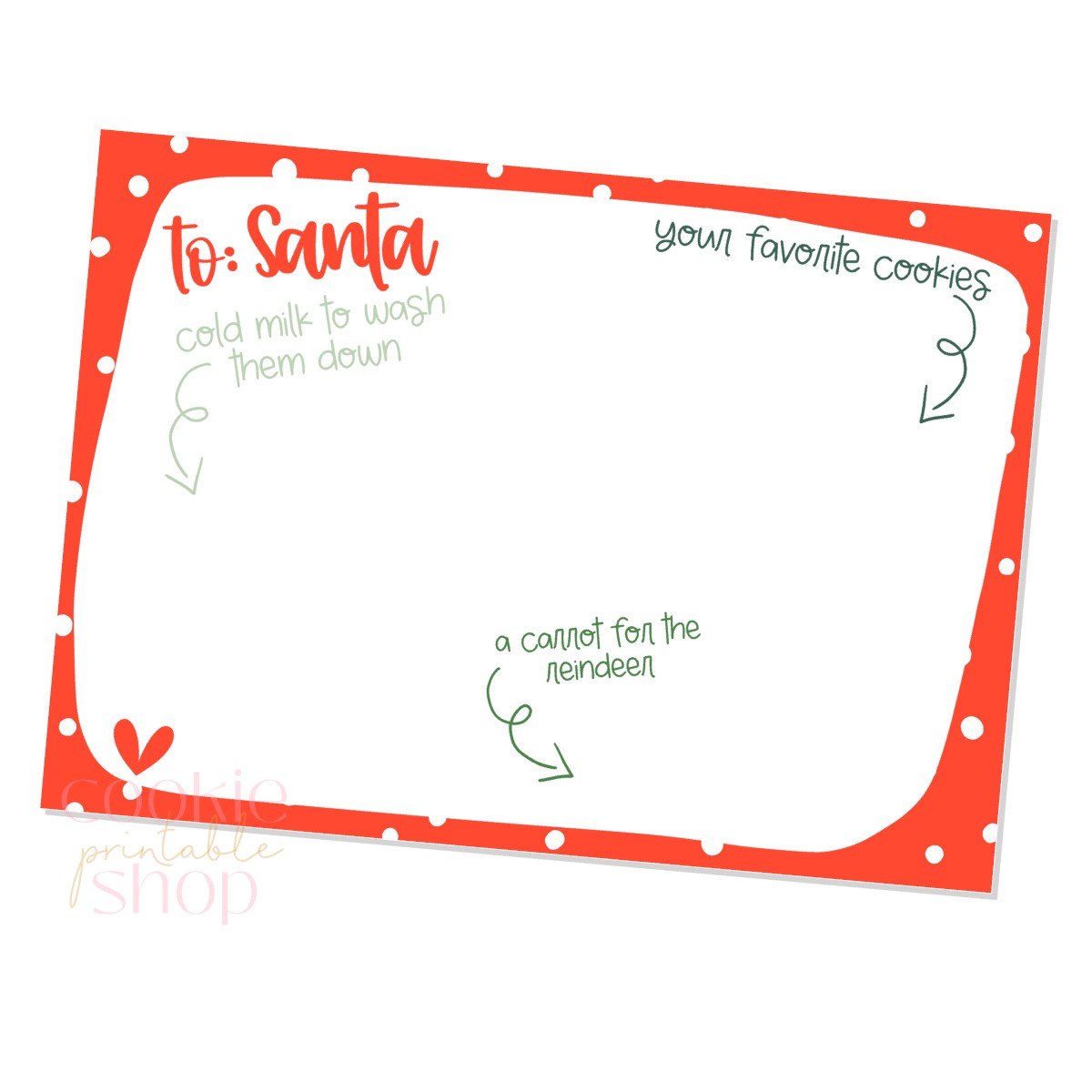 santa cookies 5x7 box backer - digital download