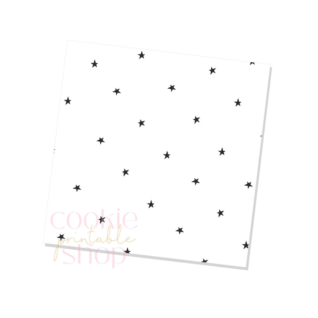 small black stars box backers for multiple sizes - digital download