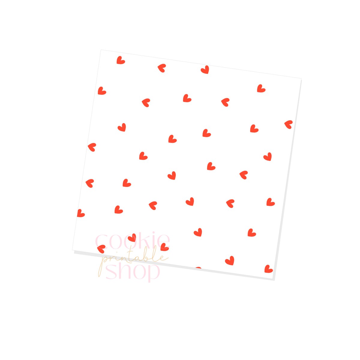 small red hearts box backers for multiple sizes - digital download