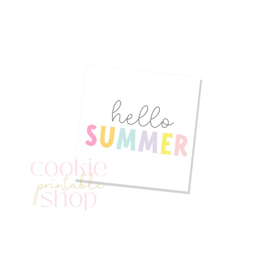 hello summer tag- digital download