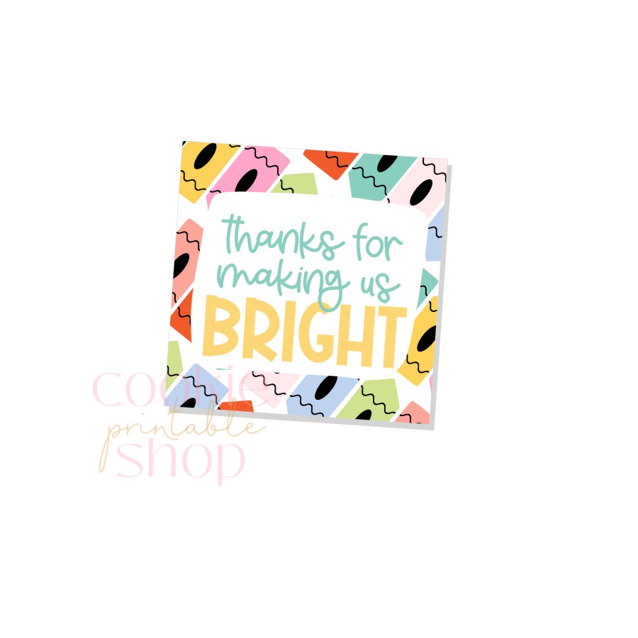 thanks for making us bright tag - digital download