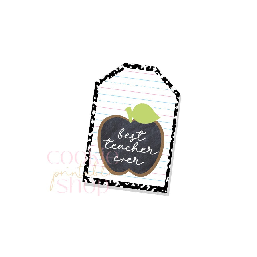 best teacher ever tag - digital download
