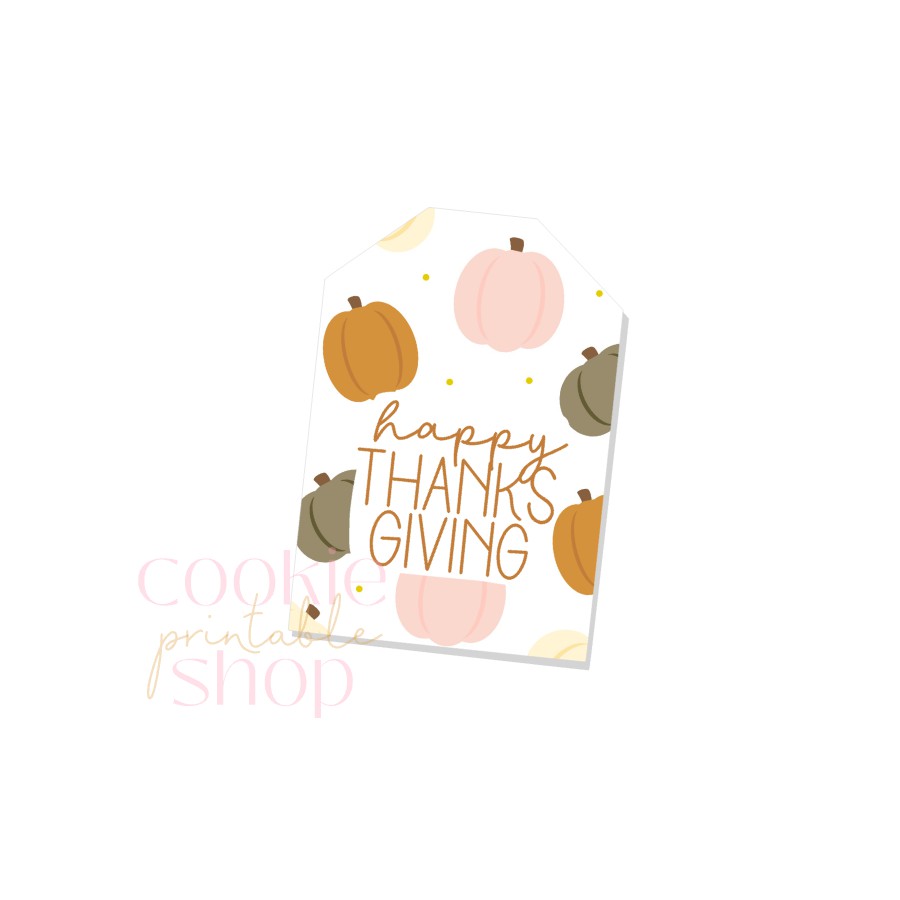 happy thanksgiving tag - digital download