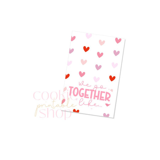 we go together like rectangle tag - digital download