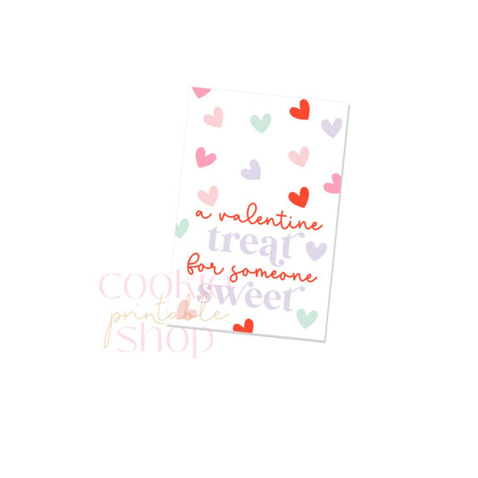 a little treat for someone sweet rectangle tag - digital download