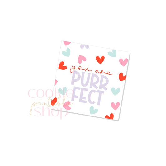 you are purrfect tag - digital download
