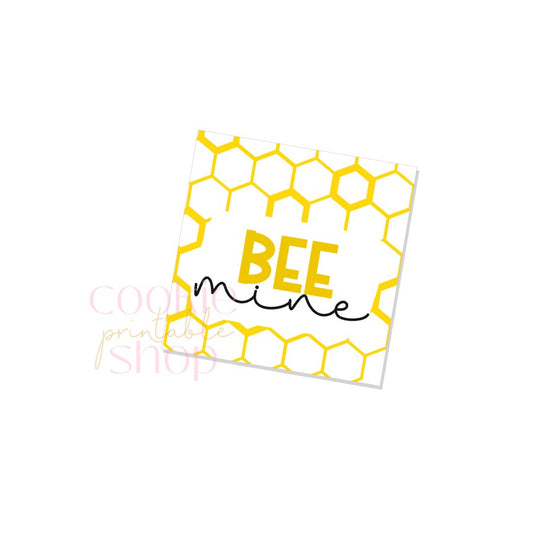 bee mine tag - digital download