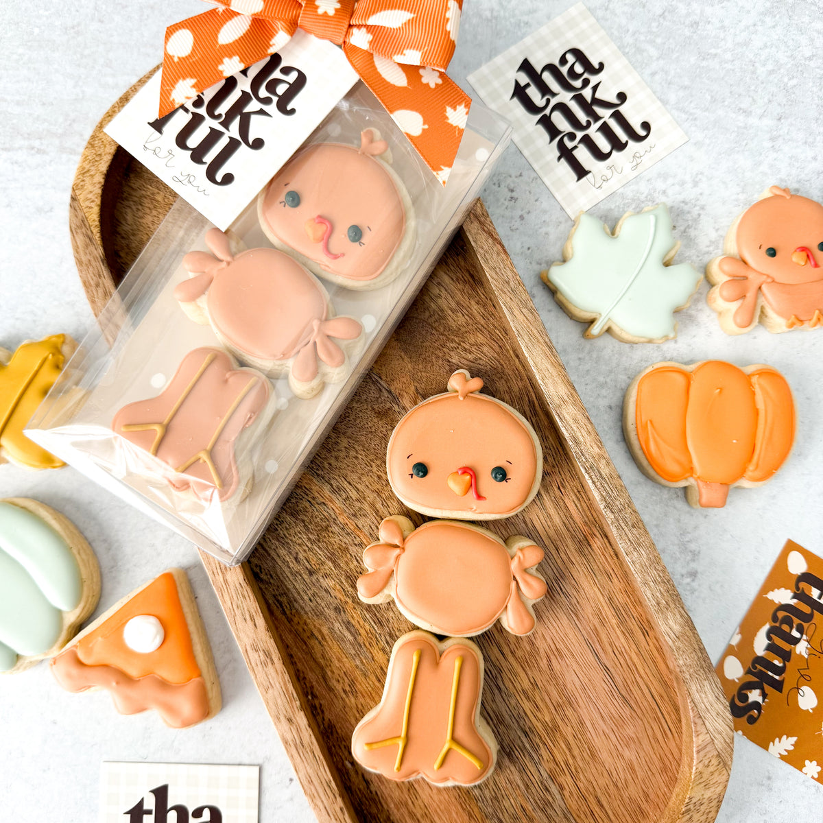 3 piece turkey mini cookie cutter set