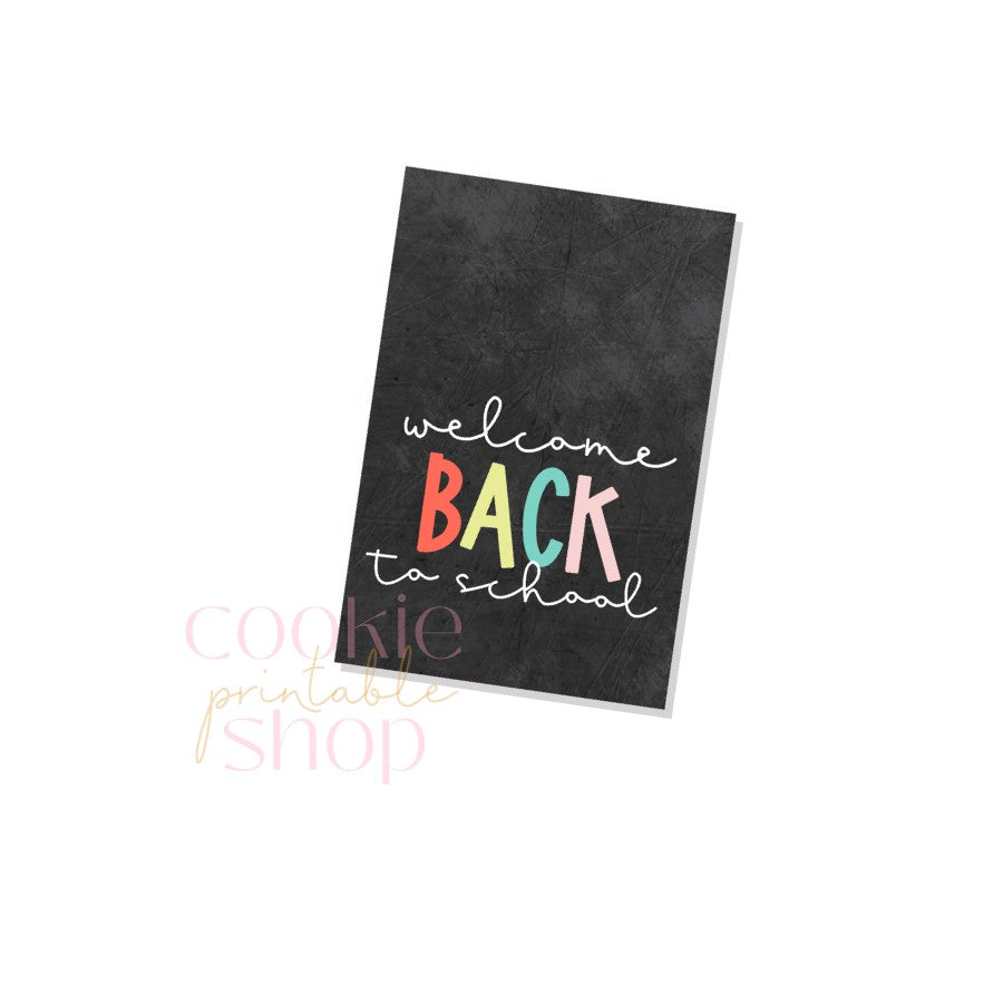 welcome back to school rectangle tag - digital download