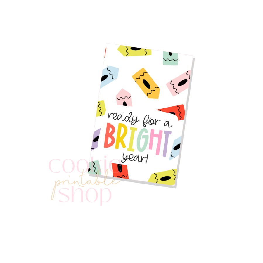 ready for a bright year rectangle tag - digital download