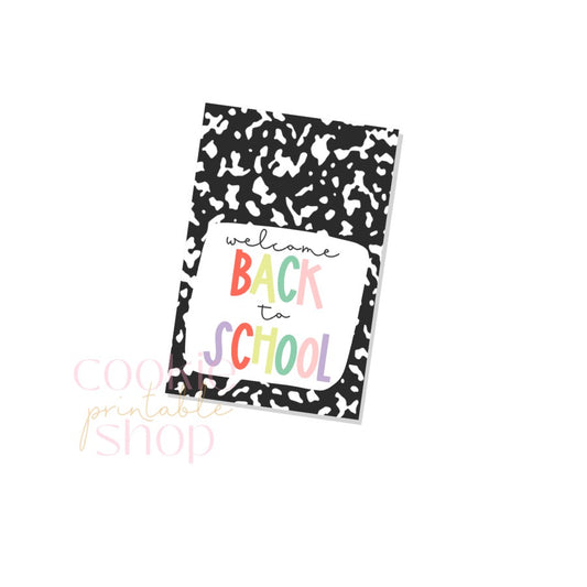 welcome back to school rectangle tag - digital download