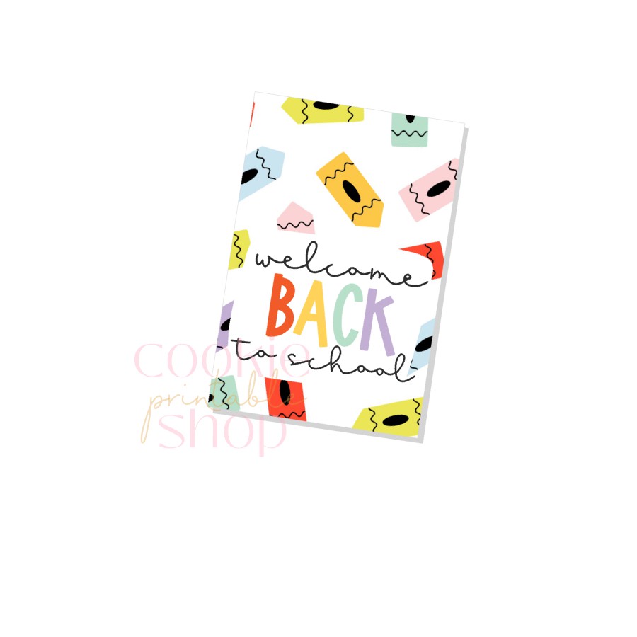 welcome back to school rectangle tag - digital download