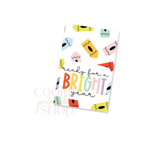 ready for a bright year rectangle tag - digital download