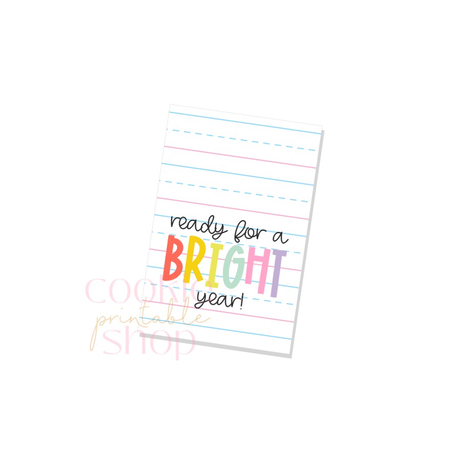 ready for a bright year rectangle tag - digital download