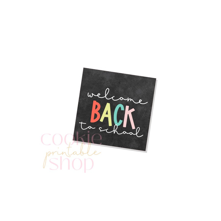 welcome back to school tag - digital download