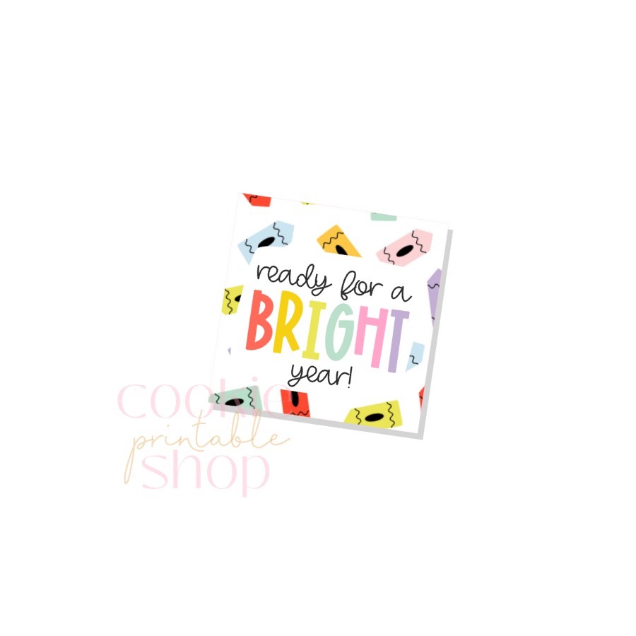 ready for a bright year tag - digital download