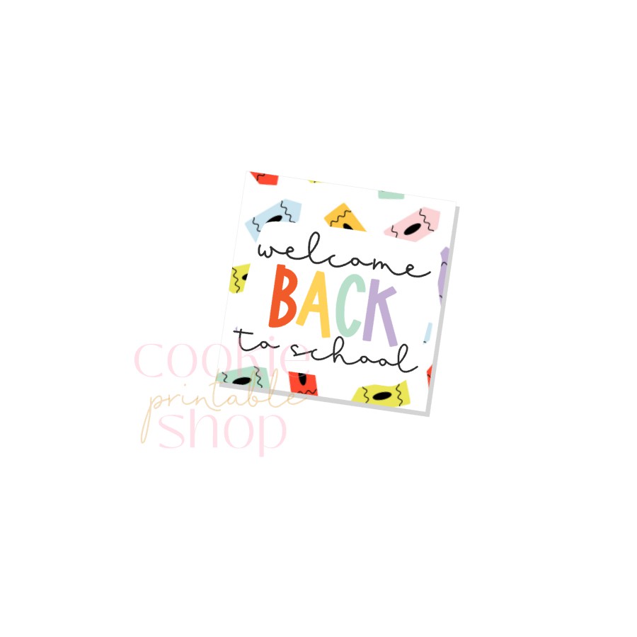 welcome back to school tag - digital download