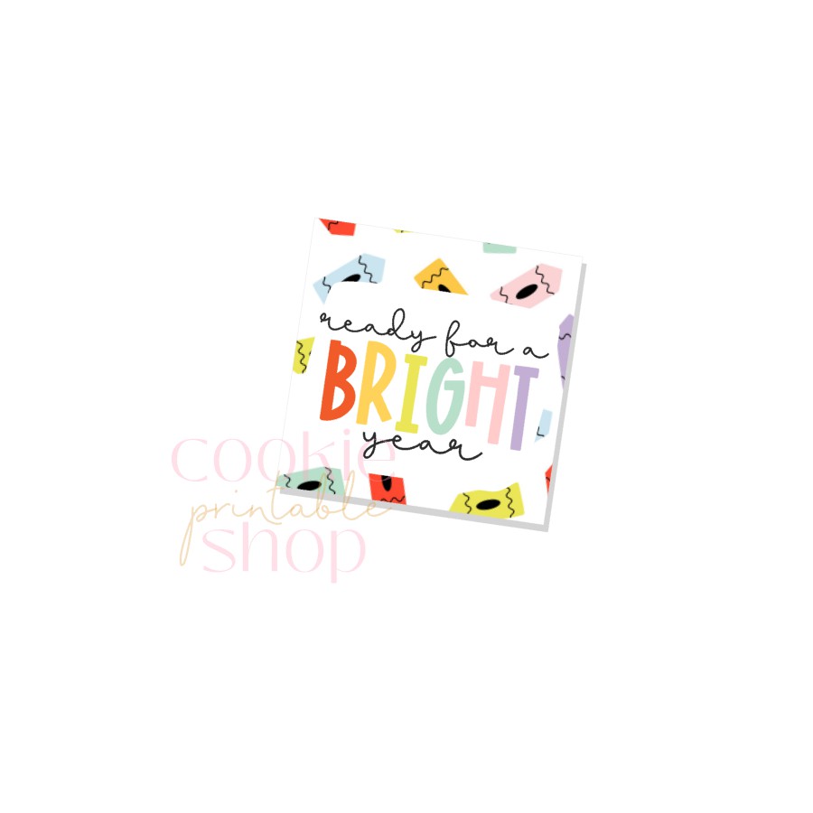 ready for a bright year tag - digital download