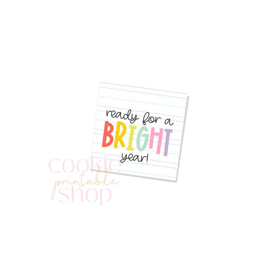ready for a bright year tag - digital download
