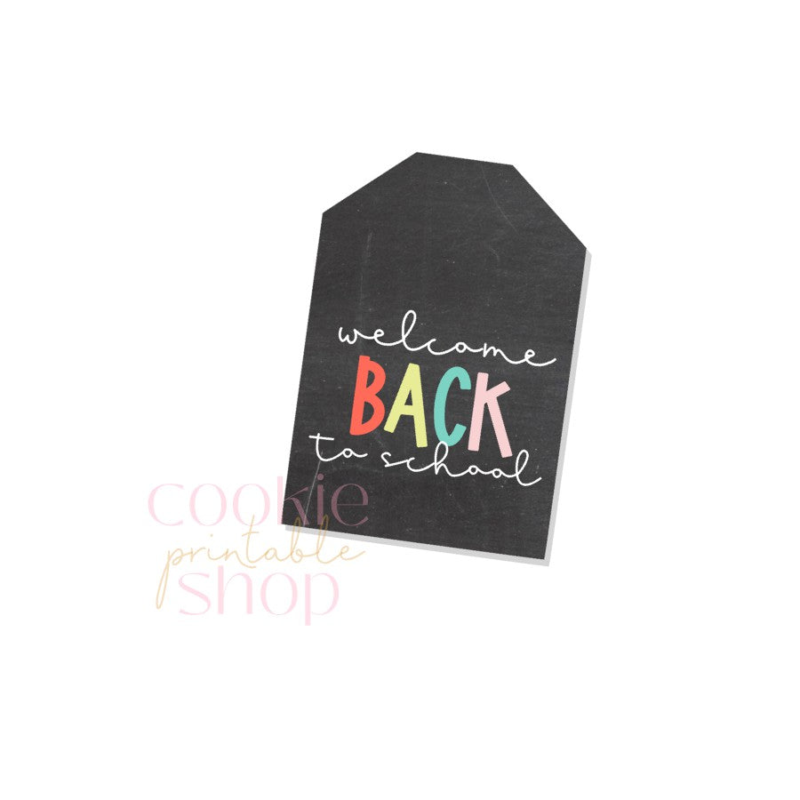 welcome back to school tag - digital download