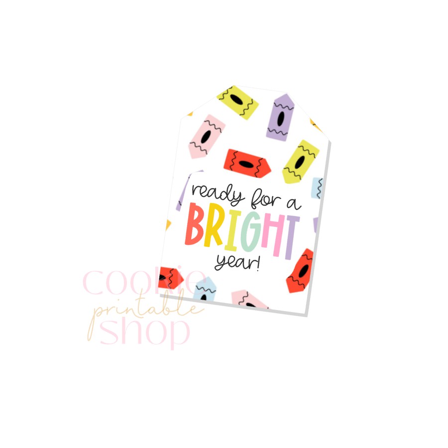 ready for a bright year tag - digital download