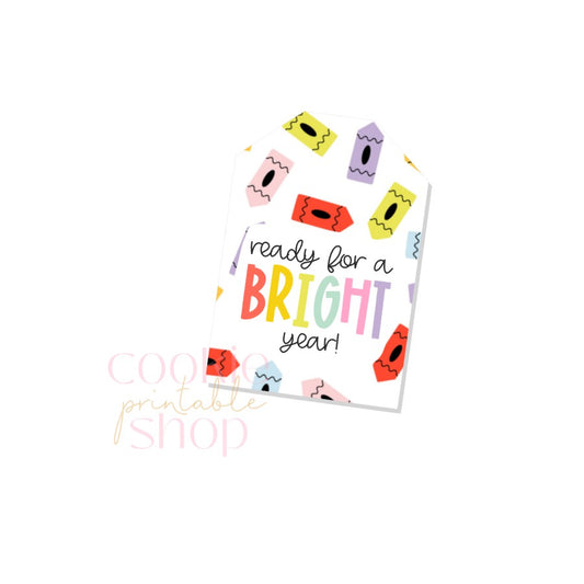 ready for a bright year tag - digital download