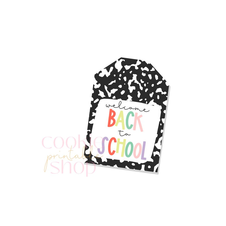 welcome back to school tag - digital download