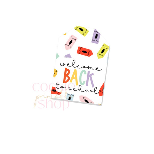 welcome back to school tag - digital download