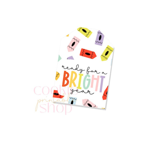 ready for a bright year tag - digital download