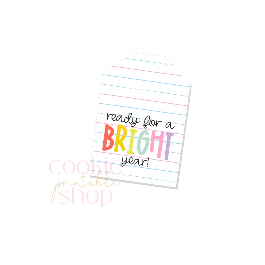 ready for a bright year tag - digital download