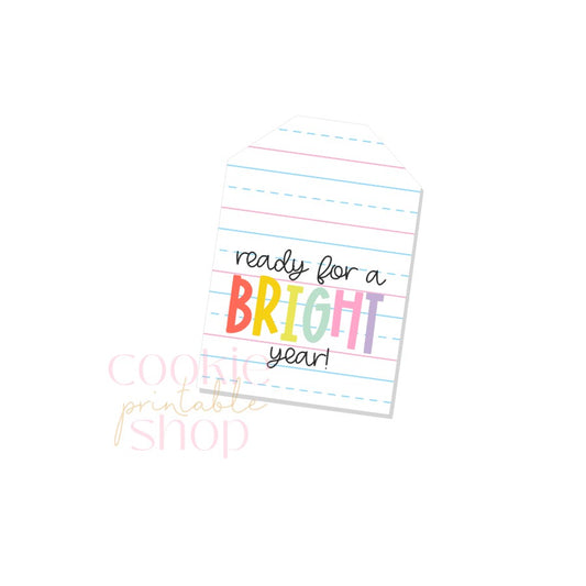 ready for a bright year tag - digital download