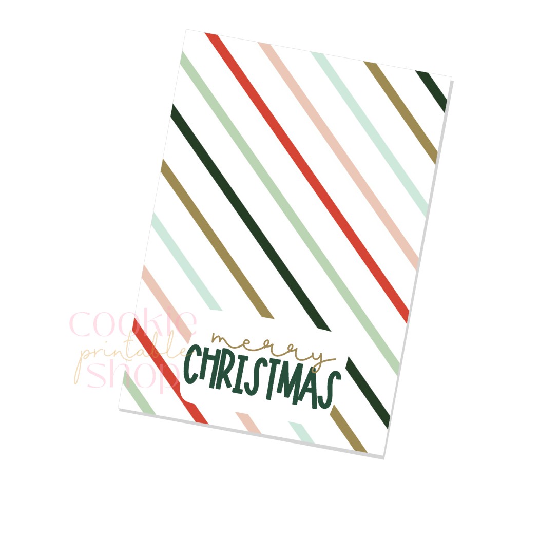 merry christmas cookie card - digital download