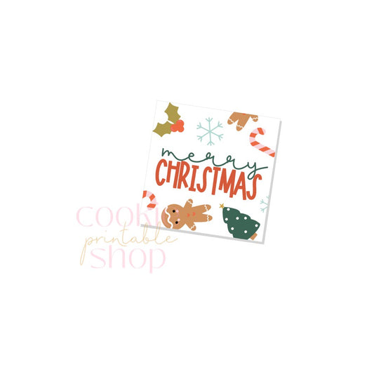merry christmas tag - digital download