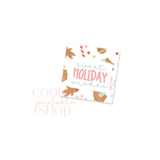 sweet holiday wishes tag - digital download