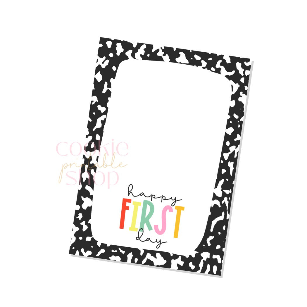 happy first day cookie card - digital download