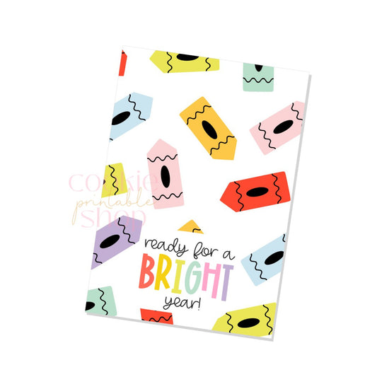 ready for a bright year cookie card - digital download
