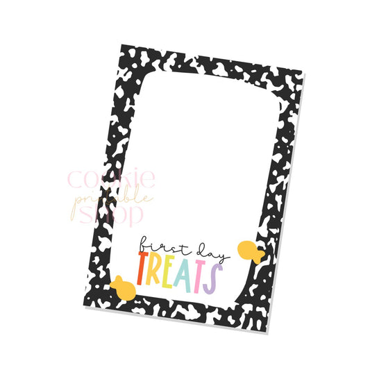 first day treats cookie card - digital download
