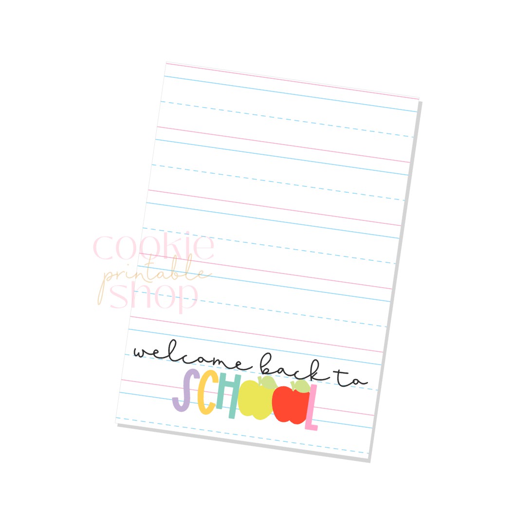 welcome back to school cookie card - digital download